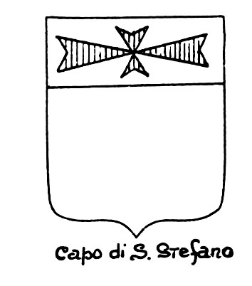 Imagem do termo heráldico: Capo di S.Stefano
